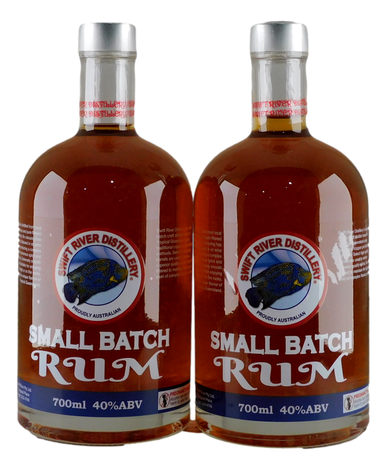 Swift River Small Batch Rum (2x 700mL), AUS.