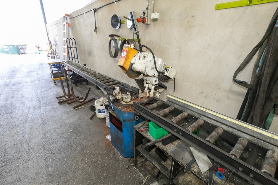 Socco Cold Cut Saw with Roller Feed Tables