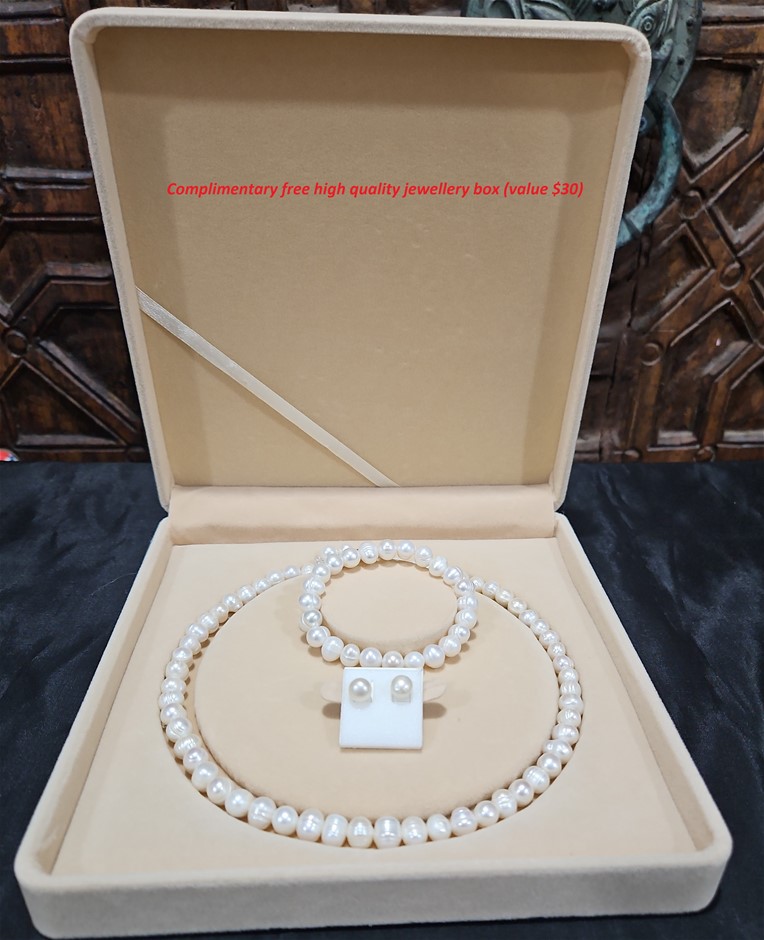 'Jewelzmerchants' Freshwater Necklace with S925 stamp