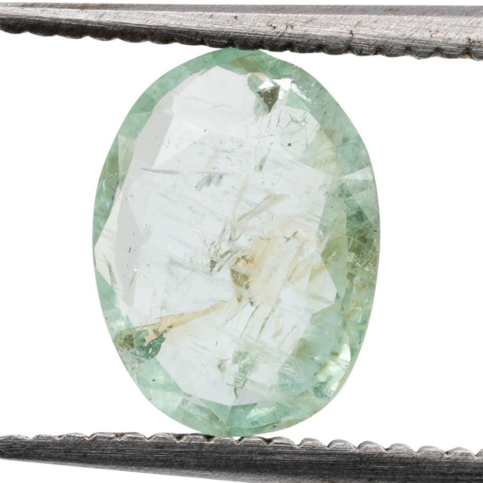 0.89ct Radiant Natural Emerald - Oval Cut