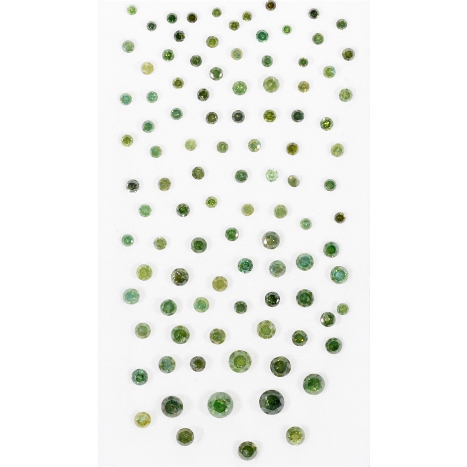 5.03ct TSW Natural Green Diamond Collection - Round Brilliant Cut