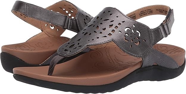 ROCKPORT Women's Ridge Circle Sling Sandals, US8M/EU39, Pewter, CH4435. Bu