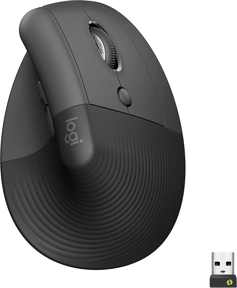LOGITECH Lift Vertical Ergonomic Mouse, Graphite. NB: Minor use.