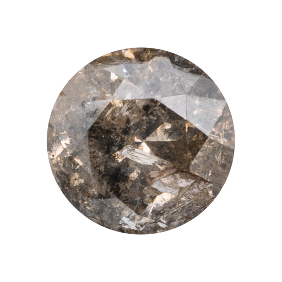 0.17ct Genuine Natural Champagne Diamond - Round Brilliant Cut