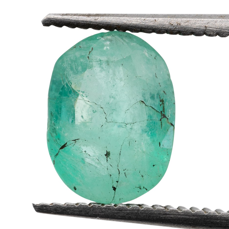 1.28ct Radiant Natural Emerald - Oval Cut