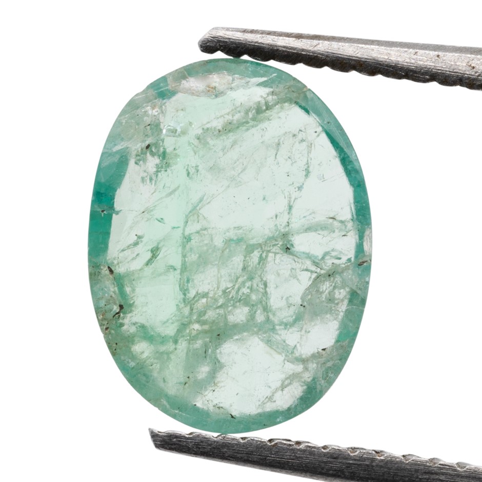 0.69ct Radiant Natural Emerald - Oval Cut