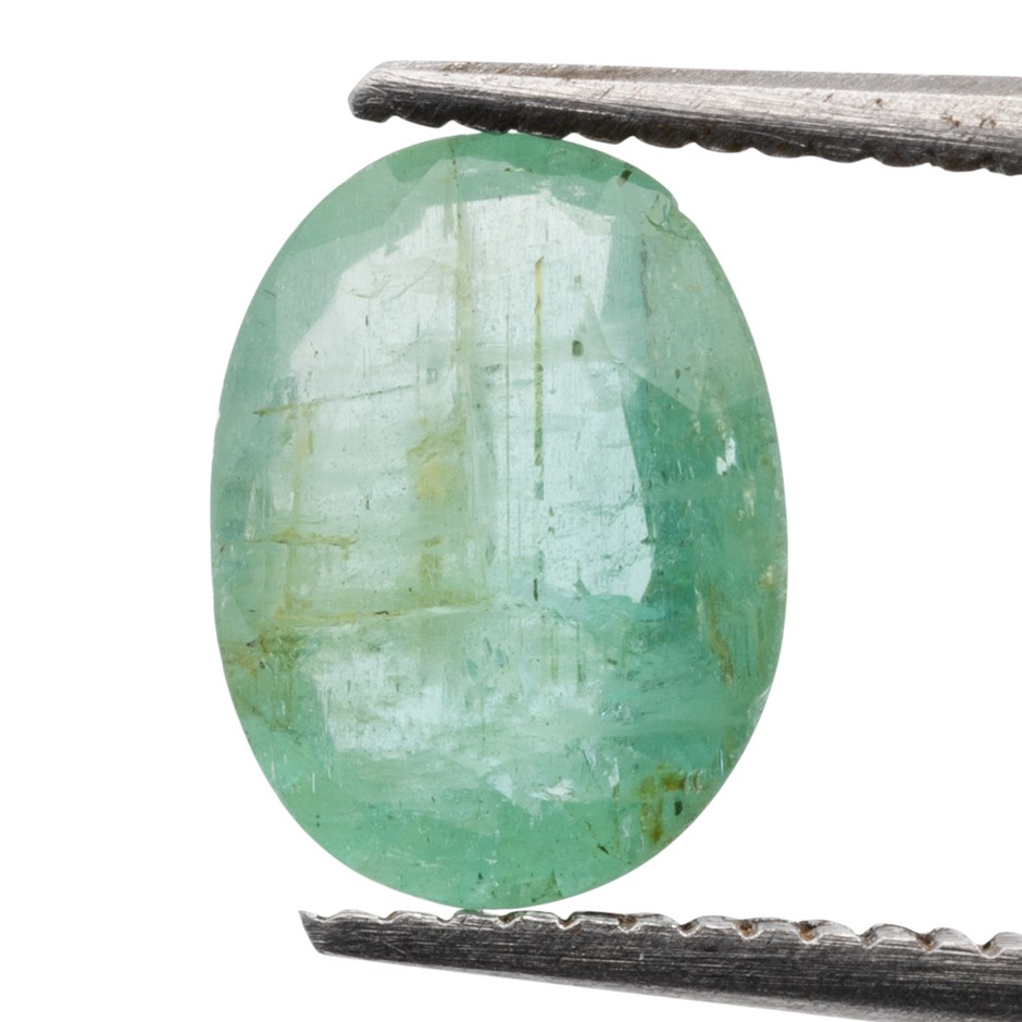 0.98ct Radiant Natural Emerald - Oval Cut