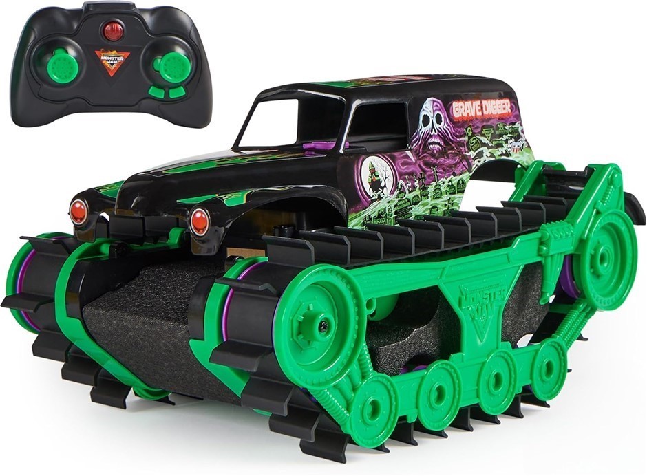 MONSTER JAM Official Grave Digger Trax All-Terrain Remote Control Outdoor
