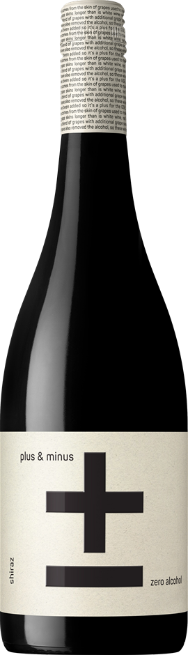 Plus & Minus (Zero Alcohol) Shiraz 2022 (6x 750mL) SA