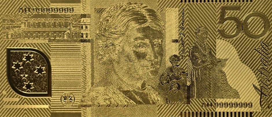 No Reserve Australian Gold Leaf Banknotes