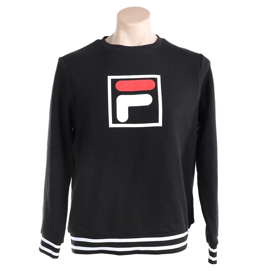 FILA Alex Crew, Size XS, Cotton/Polyester, Black (001), 133106.