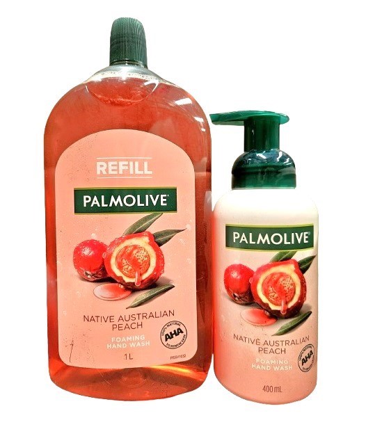 4 x PALMOLIVE Native Australian Peach Foaming Handwash Individual Bottles,