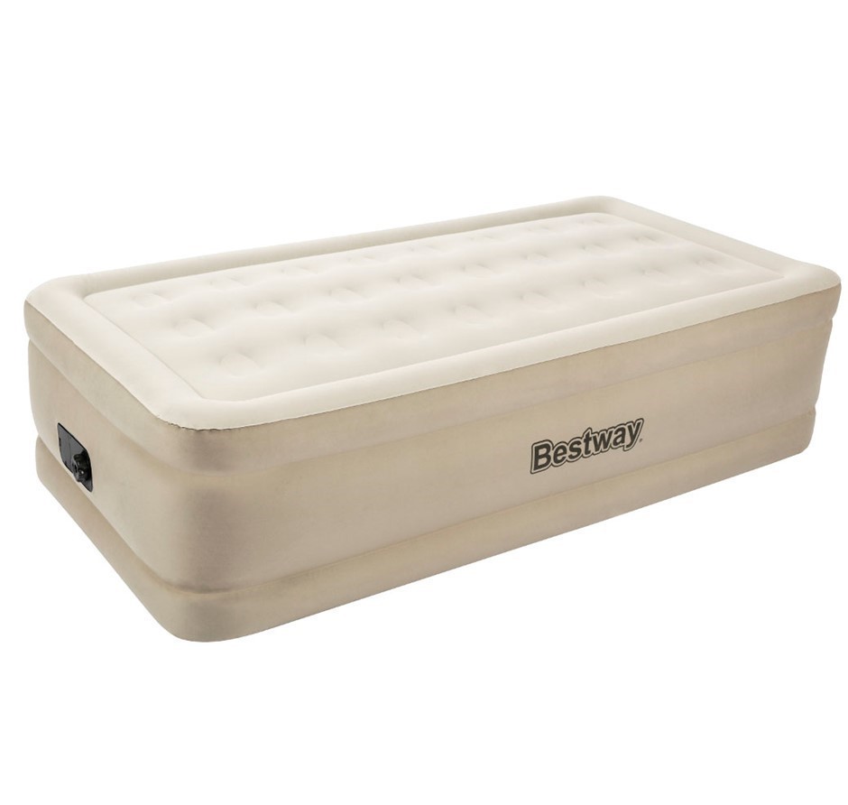 BESTWAY Queen Air Inflatable Mattress with Built-In Pump, 2.03m L x 1.52 m