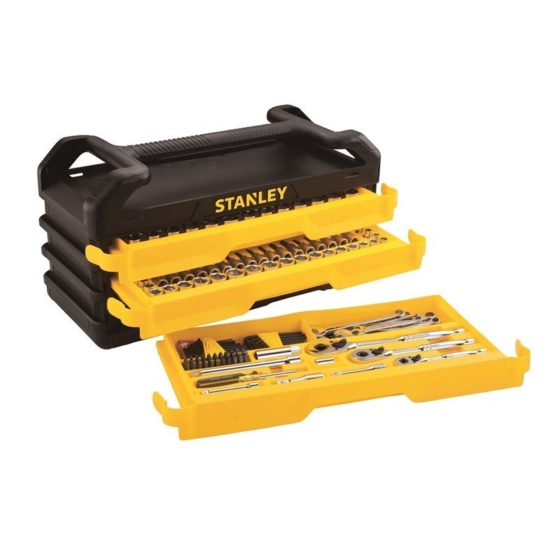 STANLEY 235 Piece Metric / AF Tool Set, Durable Injection Moulded Case With