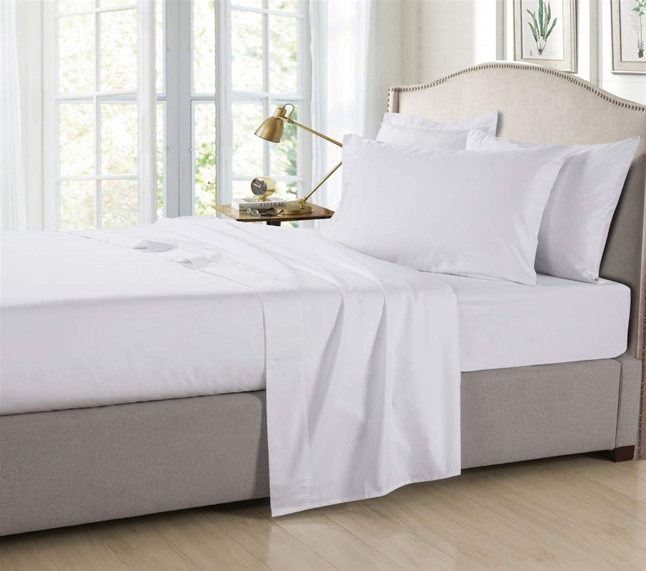 Organic Bamboo Sheet Set 350 Thread Count | White | Single