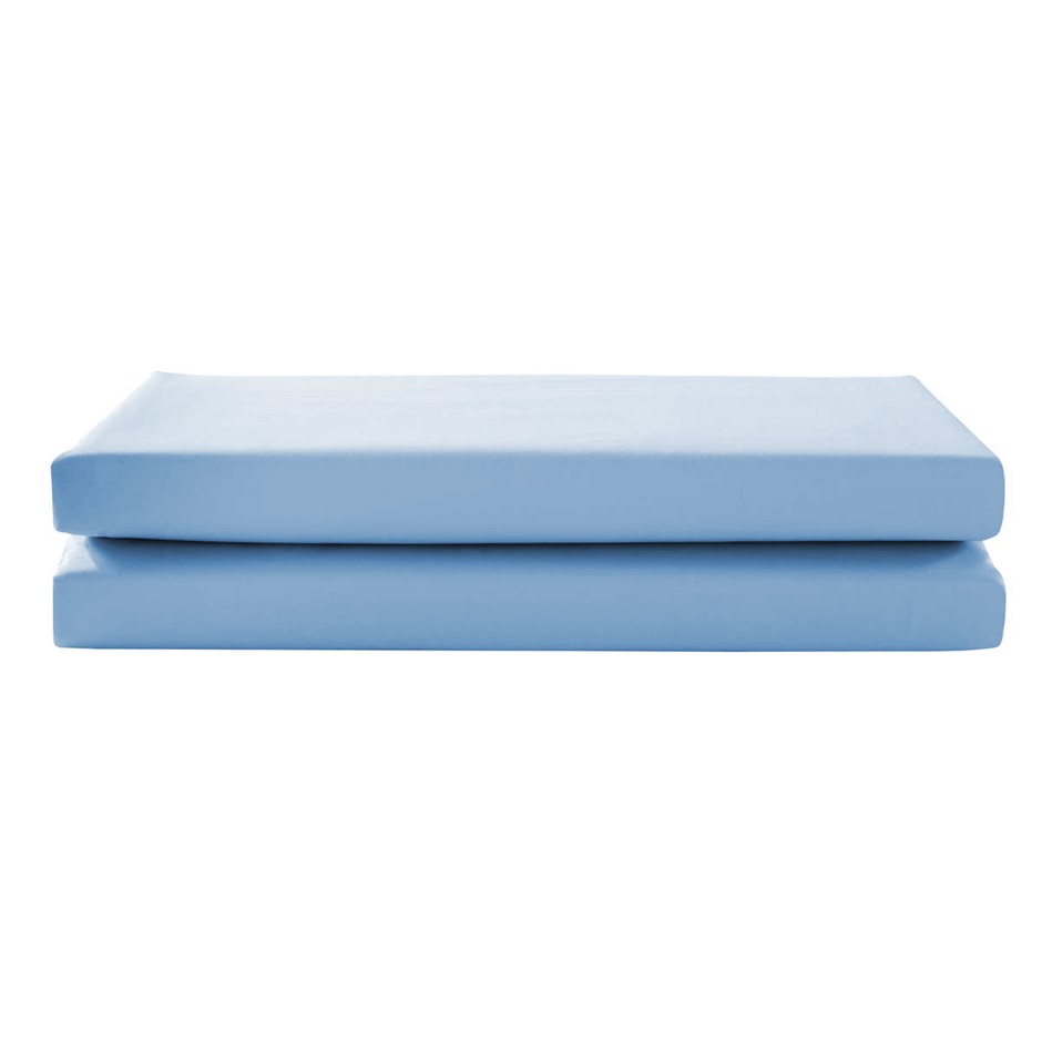 1200 Thread Count Egyptian Cotton Flat Sheet | Sky Blue | Double
