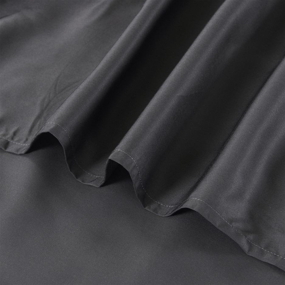 1200 Thread Count Egyptian Cotton Flat Sheet| Black Charcoal | Single