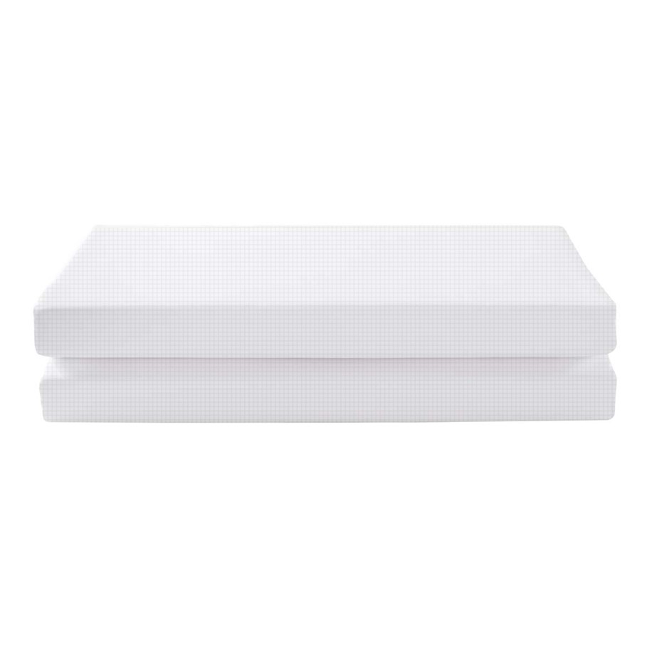 1200 Thread Count Egyptian Cotton Flat Sheet| White Dobby Box | Single