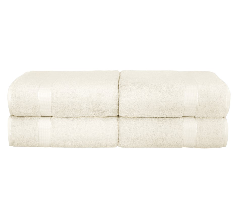 700GSM Egyptian Cotton 4 Piece Face Washers - Ivory