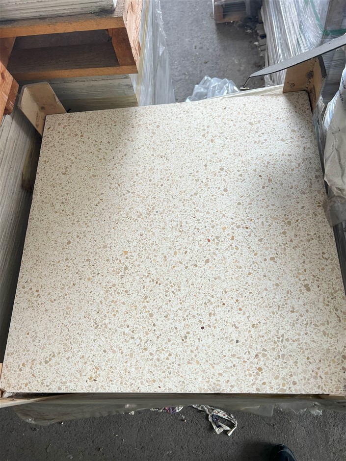 Pallet of Terrazzo White Honed 600x600x30 Tile