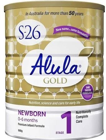 2 x ASPEN S-26 Alula Gold Stage 1 Newborn Infant Formula, 0-6 Months, 900g.