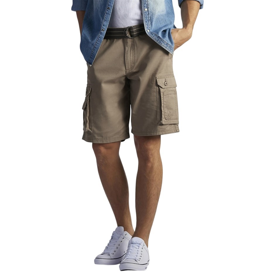 LEE Men's Belted Cargo Short, Size 29, 100% Cotton, Musk, 2183325. Buyers