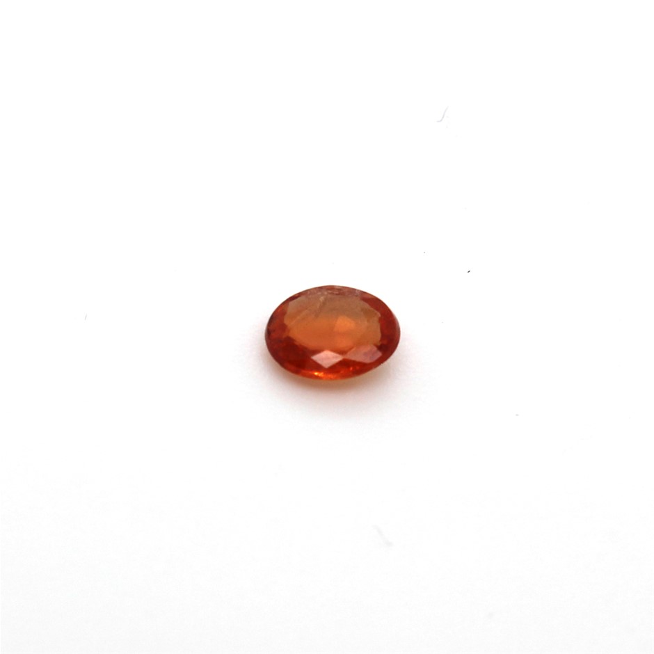 0.34 Ct Oval Orange Sapphire Gemstone