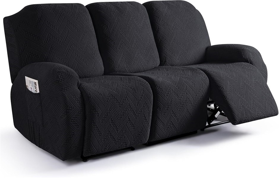RUAOZZ Stretch Recliner Sofa Covers, 3-Pieces, Reclining Couch Covers with