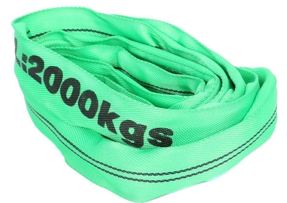 2 x Round Lifting Slings, WLL 2000kg x 1.5M (With Test Cert).  Buyers Note