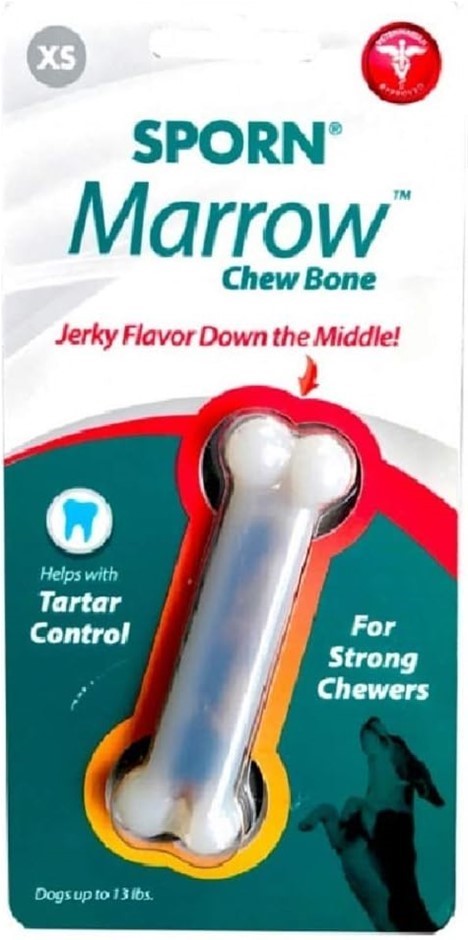 4 X SPORN Yuppie Puppy Marrow Bone Chew Toy, Extra Small, White, 32810.