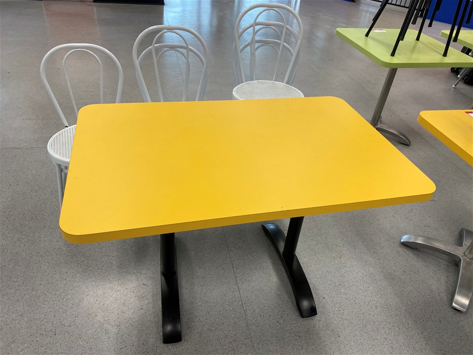 Café table with 6 stackable chairs Auction (0065-8020561) | Grays Australia