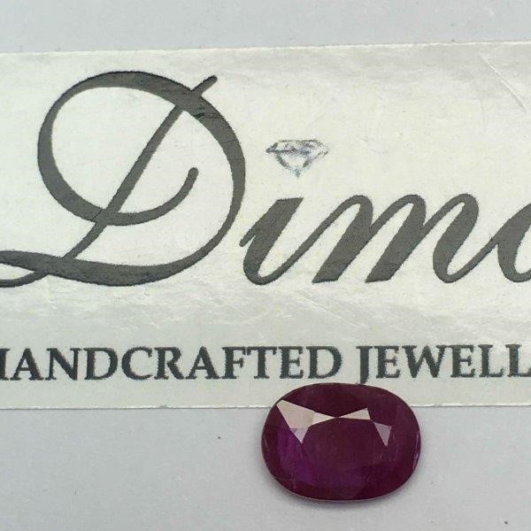 1.08ct One Stone Ruby Oval With AIG Cert.
