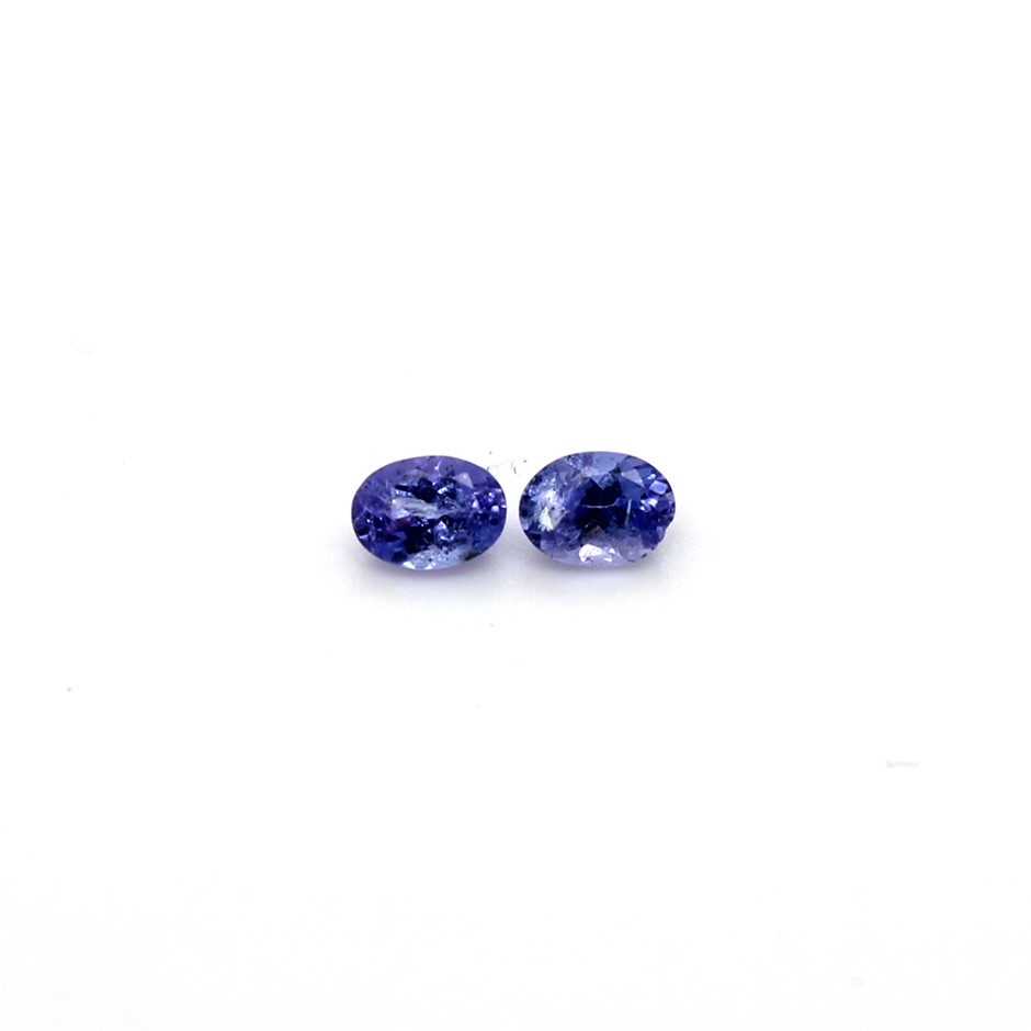 0.46 Ct Two Oval Tanzanite Gemstone