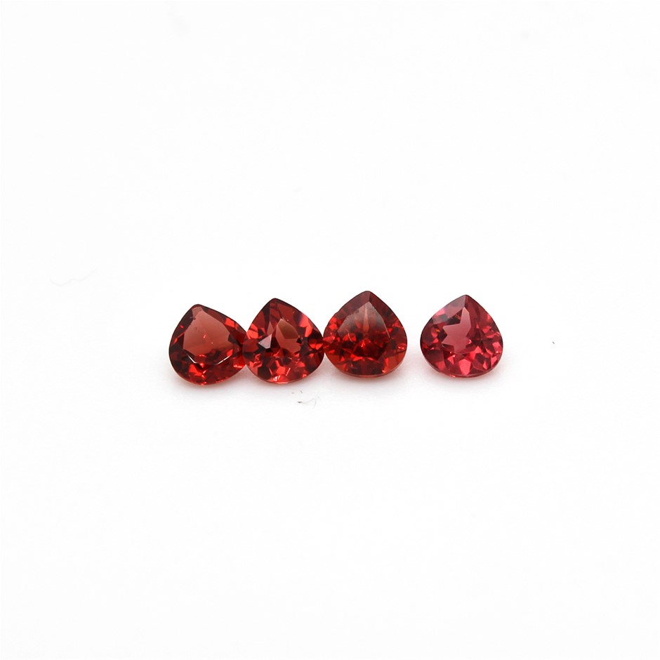 1.30 Ct Four Pear Garnet Gemstone