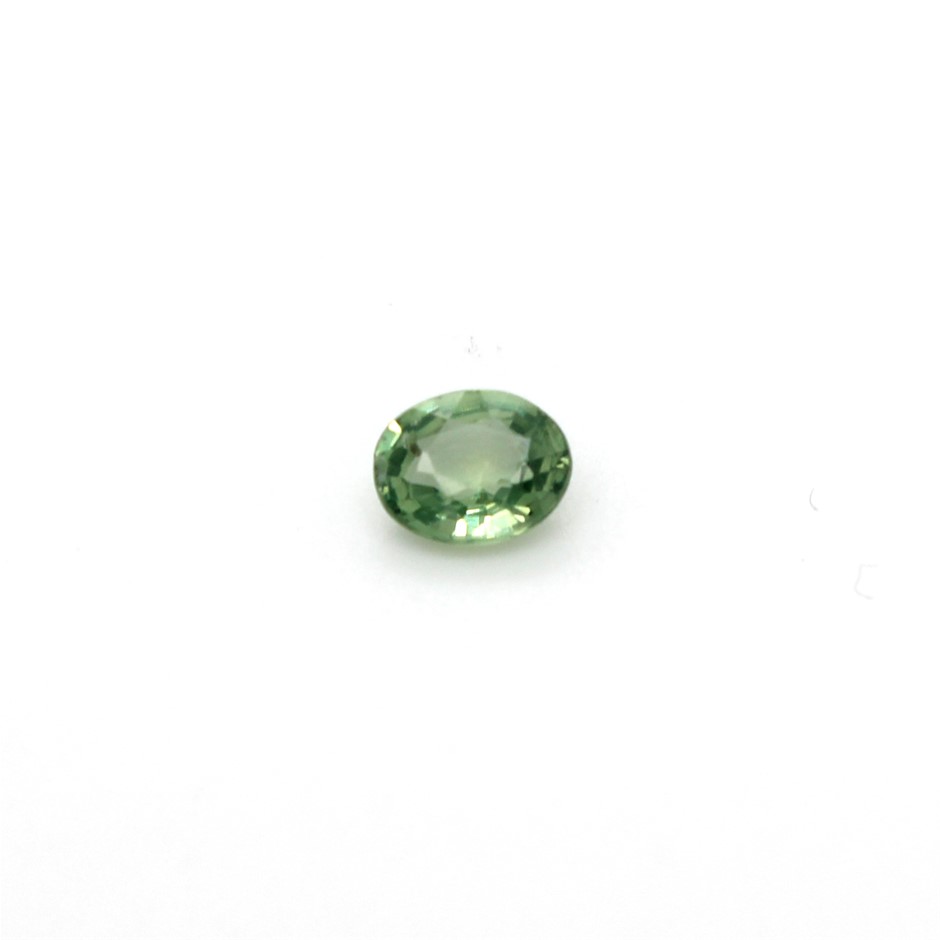 0.37 Ct Oval Green Sapphire Gemstone