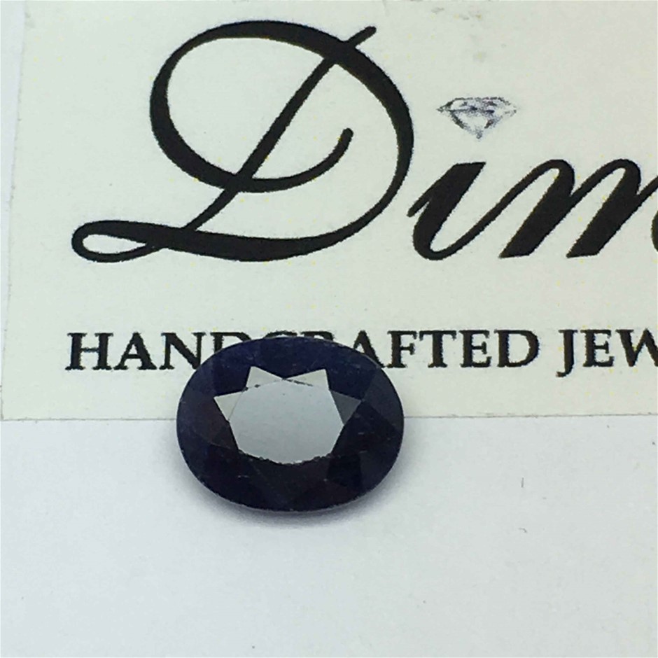 One Stone Blue Sapphire Oval 1.61ct