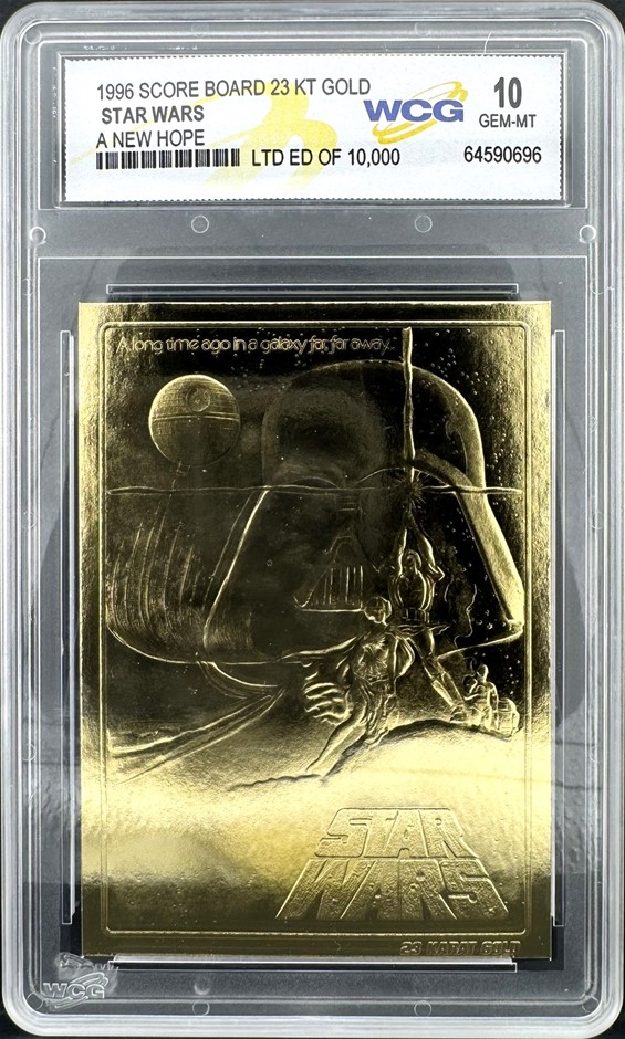 No Reserve 1996 Score Board 23 Carat Gold Star Wars Cards