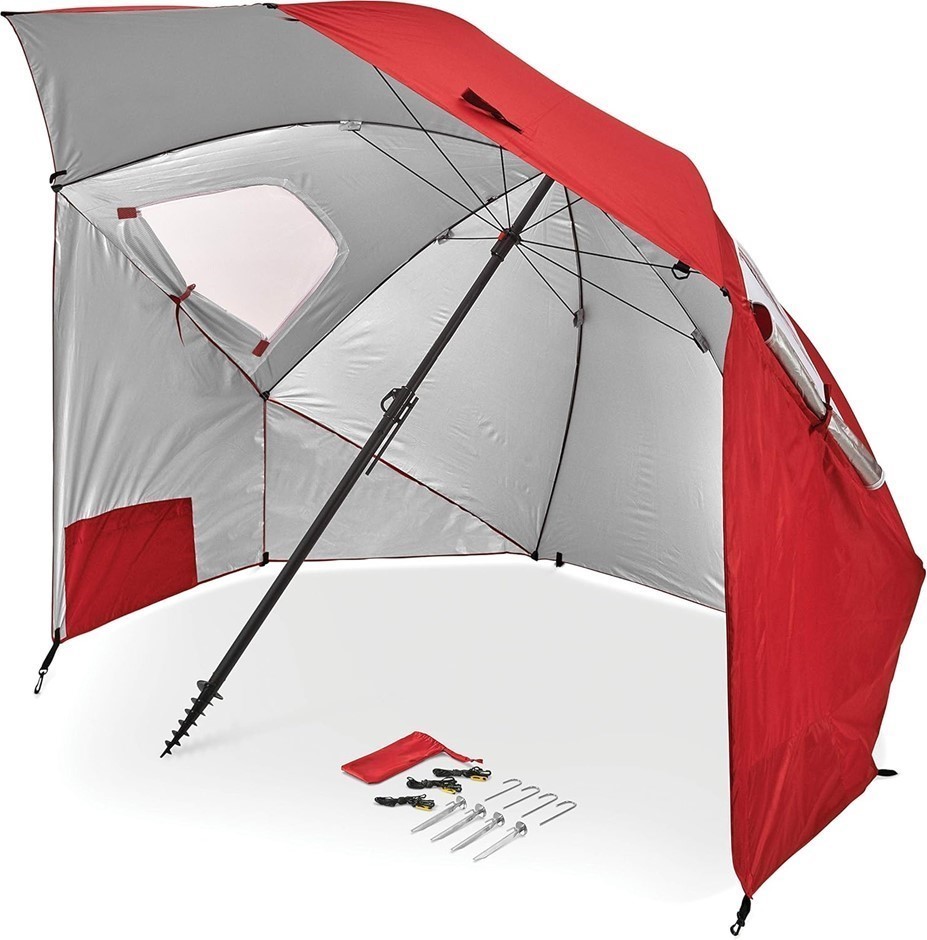 SPORT-BRELLA Premiere XL UPF 50+ Umbrella Shelter for Sun and Rain Protecti