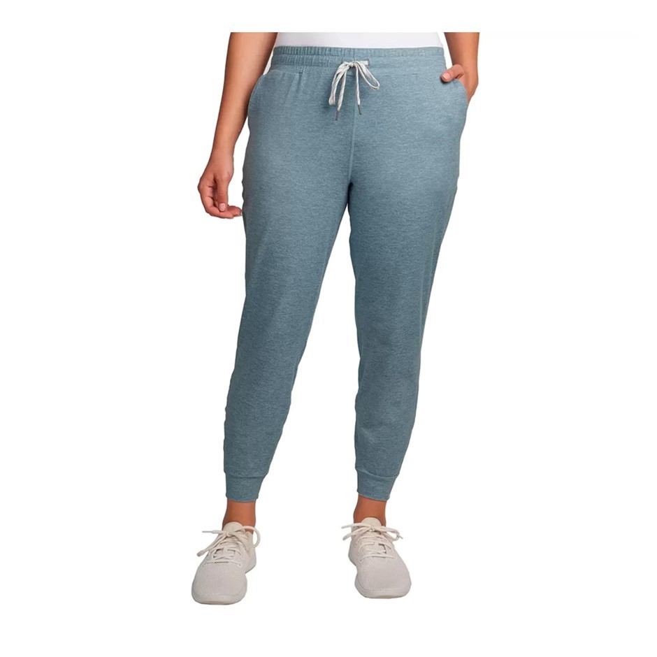 2 x SIGNATURE Women's Lightweight Jogger, Size S, Light Blue. Buyers Note