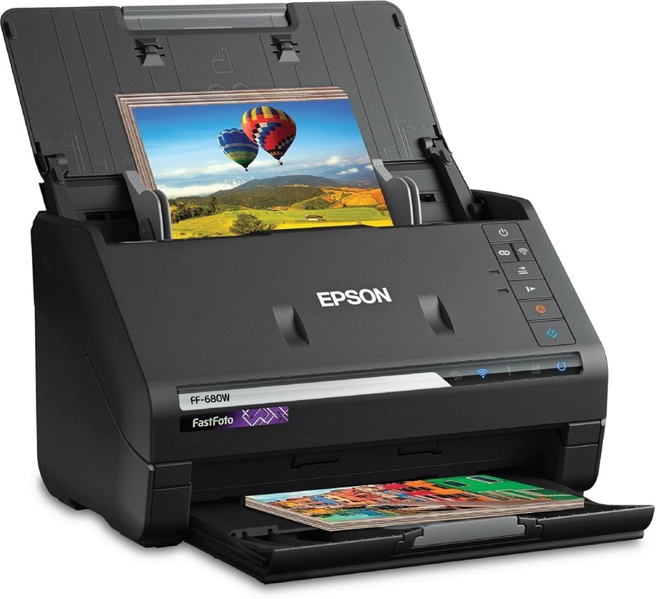 Epson FastFoto FF-680W Photo Scanner, Black.