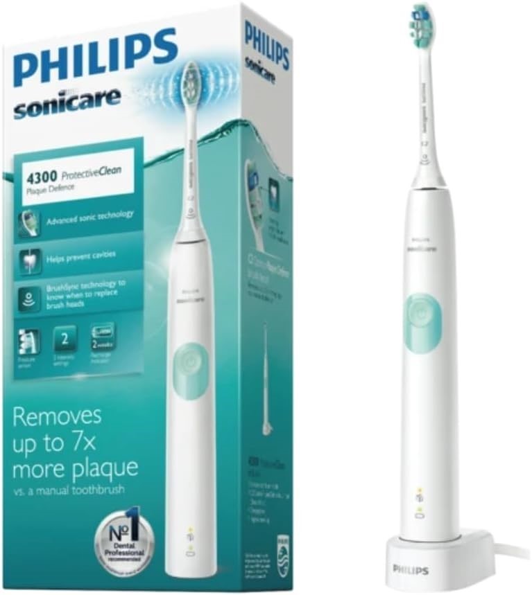 PHILIPS Sonicare ProtectiveClean 4300 Standard Sonic Electric Toothbrush.
