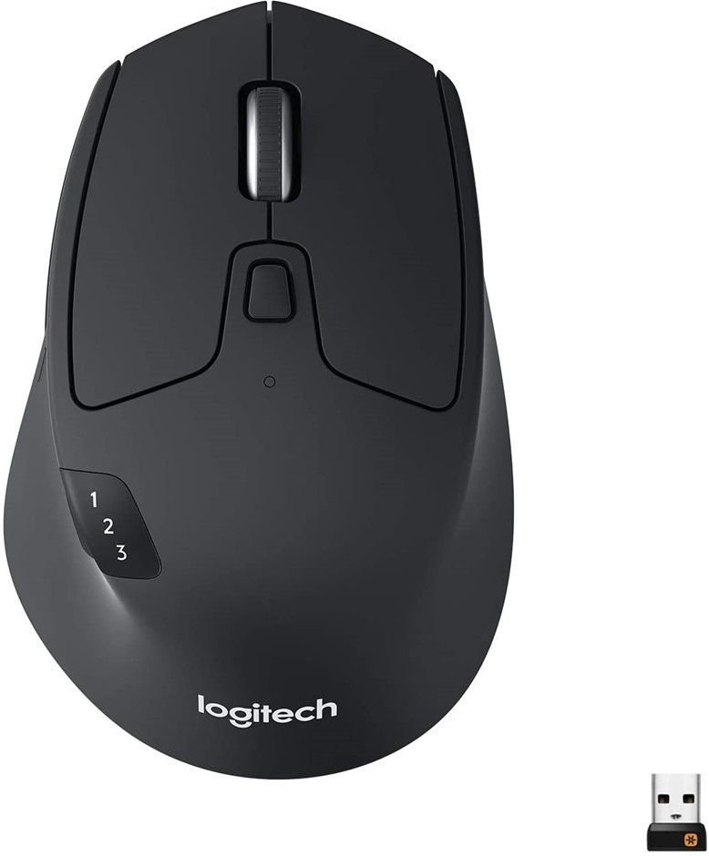 LOGITECH M720 Wireless Triathlon Mouse, 8 Buttons, Black.