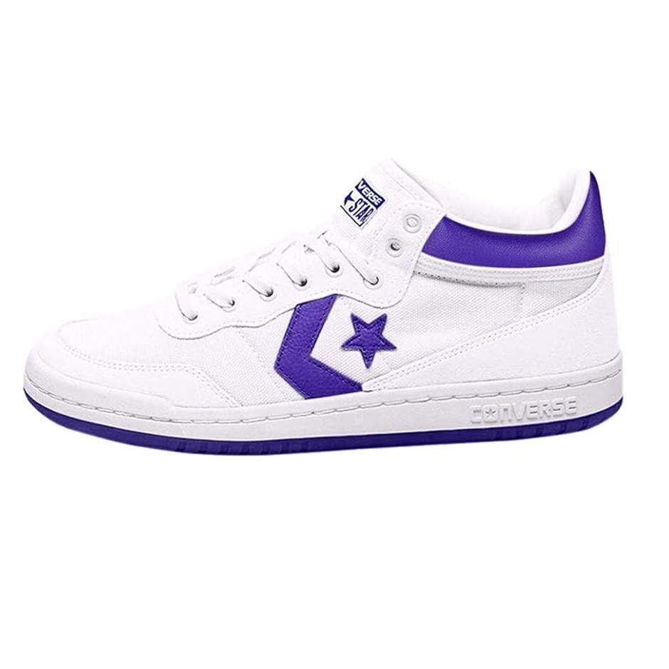 CONVERSE Unisex Fastbreak 83 Mid Leather Shoes Size: UK9, UK11.5W White/Ca