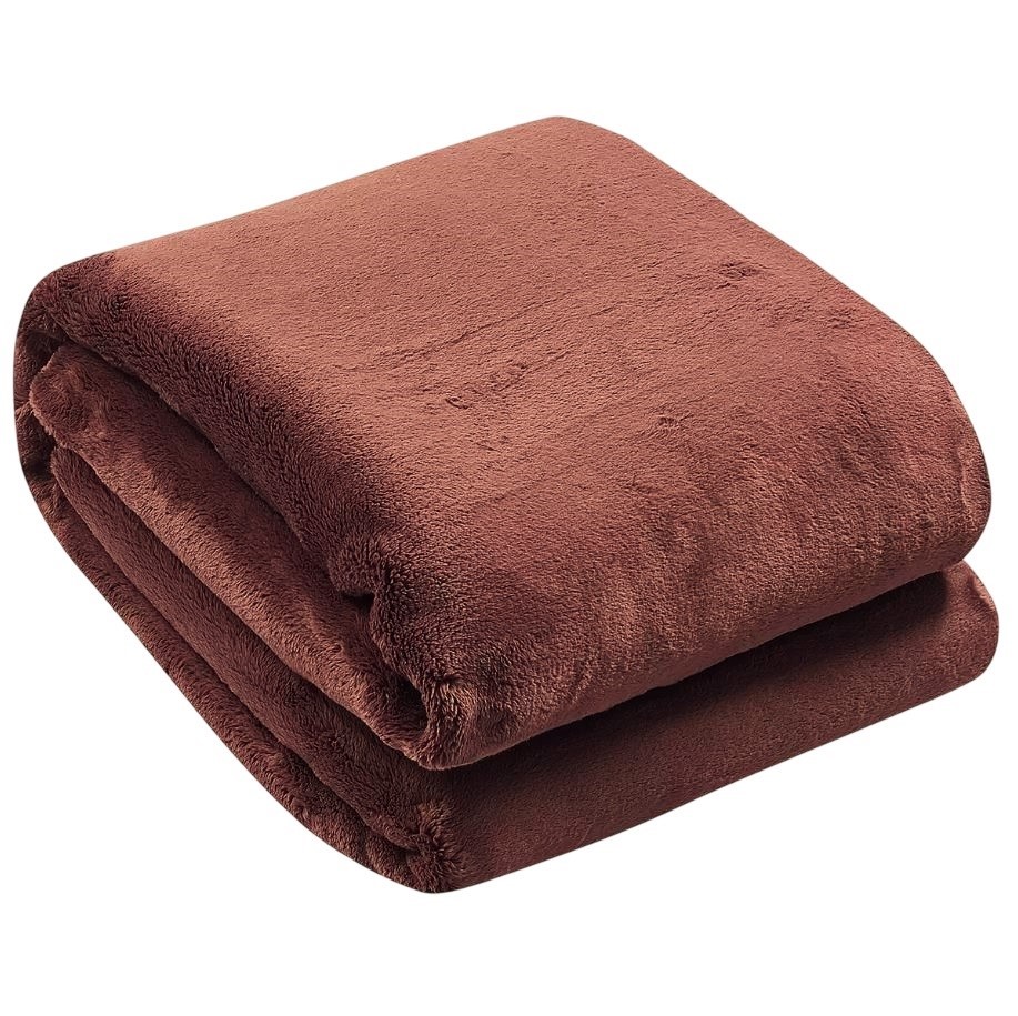 AMARI Luxury Velvet Throw, 152cm x 177cm, Dark Brown. N.B: Not in original