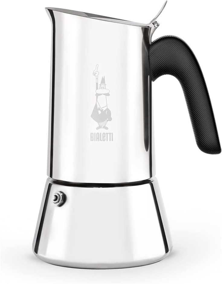 BIALETTI Venus Induction Stovetop Coffee Maker, 6 Cup Capacity, Colour Silv