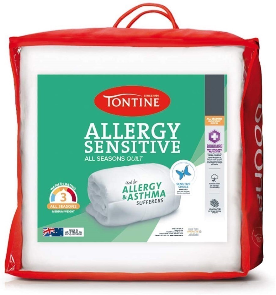 TONTINE All Seasons Allergy Sensitive Quilt-  Medium Weight Rating, Anti Mi