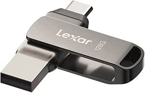 Lexar JumpDrive Dual Drive D400 USB 3.1 Type-C USB Flash Drive 256GB, Read