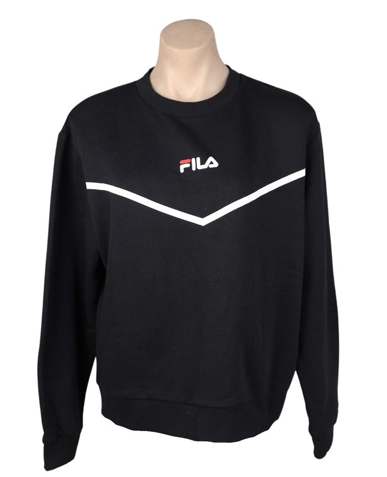 FILA Women's Lala Crew, Size M, 60% Cotton, Black (001), 164371. Buyers No