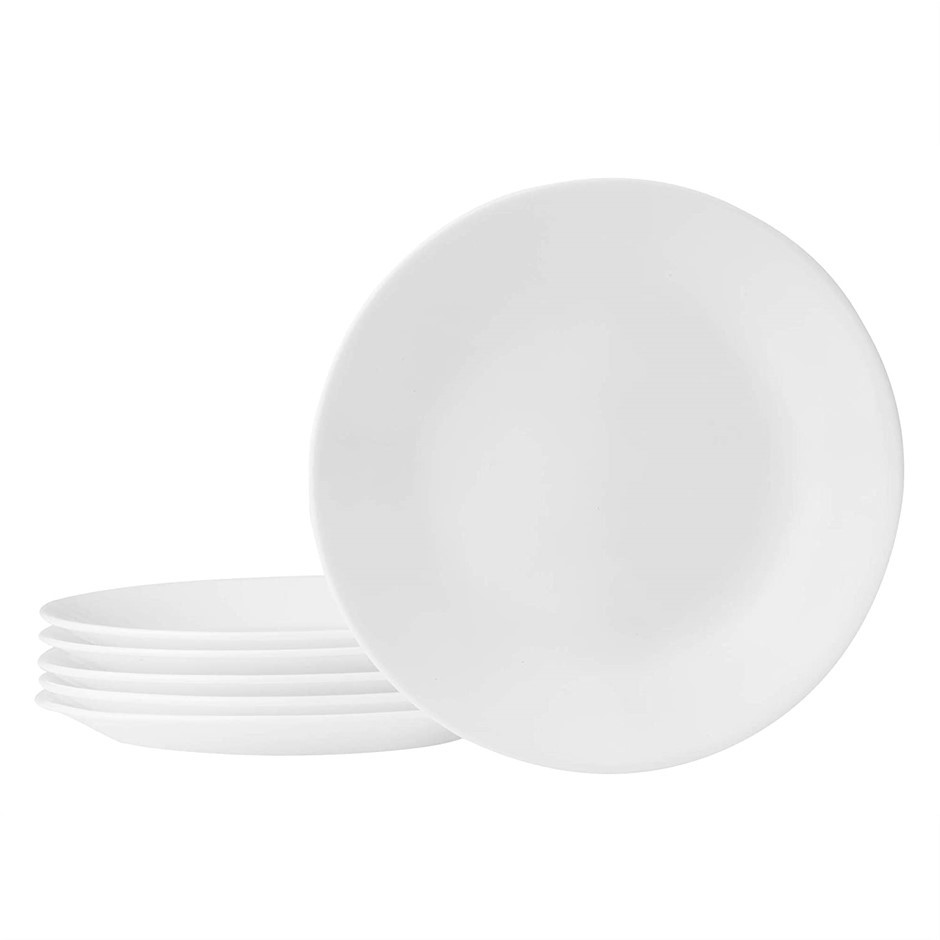 Set of 6 x CORELLE Livingware Bread and Butter Plates, 17cm.