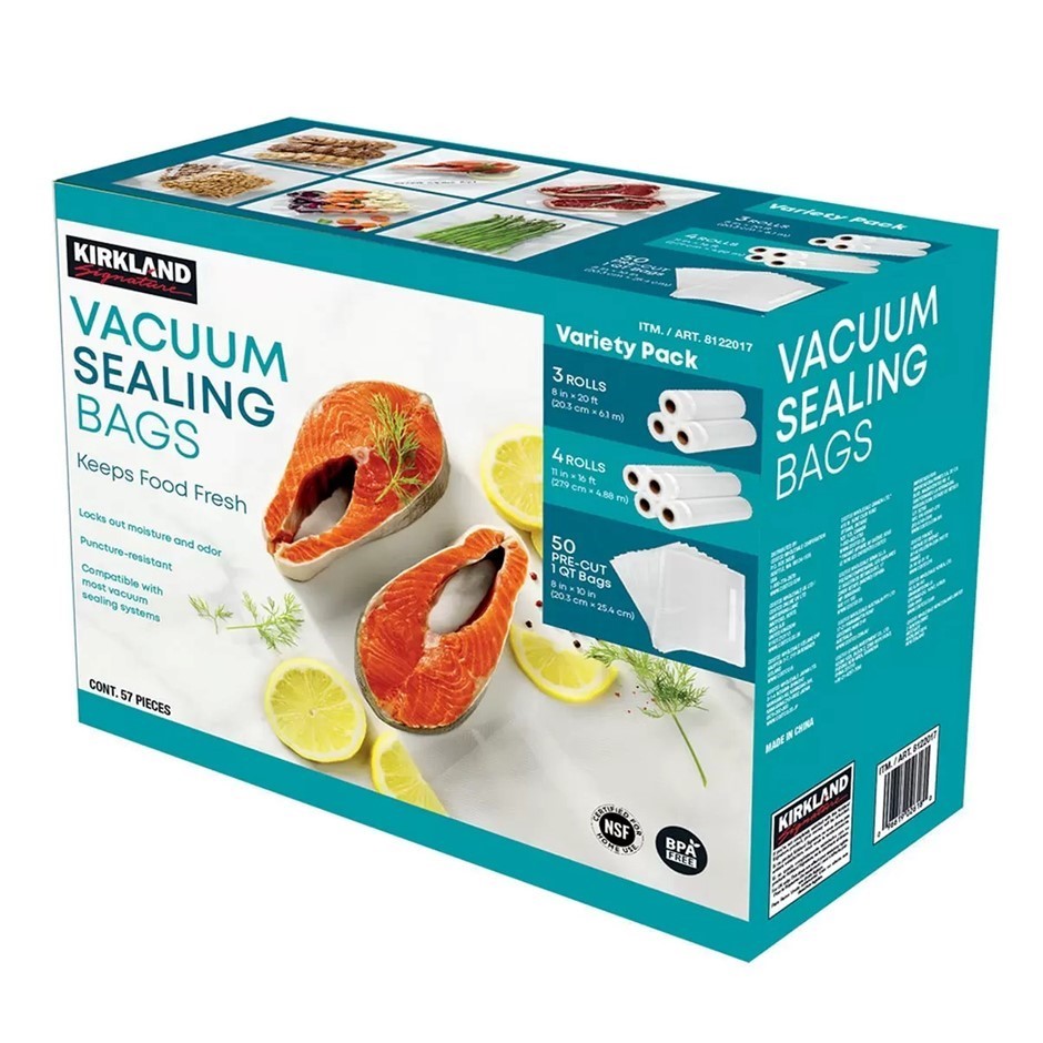 SIGNATURE Vacuum Sealer Bags Assortment Pack, inc: 3x Rolls (20.3cm x 6.1m)